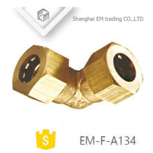 EM-F-A134 Brass quick connector 90 degree elbow pipe fitting